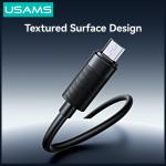 Cablu pentru incarcare si transfer de date USAMS U94, USB-A la Micro USB, 18W, 3A, 1m, Negru 4 - lerato.ro