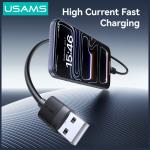 Cablu pentru incarcare si transfer de date USAMS U94, USB-A la USB-C, 18W, 3A, 1m, Negru 3 - lerato.ro