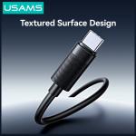 Cablu pentru incarcare si transfer de date USAMS U94, USB-A la USB-C, 18W, 3A, 1m, Negru 4 - lerato.ro