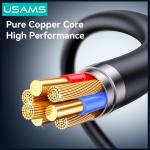 Cablu pentru incarcare si transfer de date USAMS U94, USB-A la USB-C, 18W, 3A, 1m, Negru 5 - lerato.ro