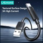 Cablu pentru incarcare si transfer de date USAMS U94, USB-A la USB-C, 18W, 3A, 1m, Negru 6 - lerato.ro