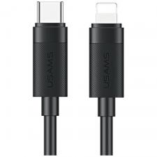 Cablu pentru incarcare si transfer de date USAMS U94, USB-C la Lightning, 30W, 3A, 1m, Negru