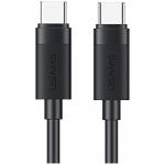 Cablu pentru incarcare si transfer de date USAMS U94, USB-C la USB-C, 60W, 3A, 1m, Negru 2 - lerato.ro