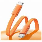Cablu pentru incarcare si transfer de date USAMS U96, USB-C la USB-C, 60W, 3A, 1.2m, Albastru 4 - lerato.ro