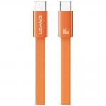 Cablu pentru incarcare si transfer de date USAMS U96, USB-C la USB-C, 60W, 3A, 1.2m, Portocaliu 2 - lerato.ro