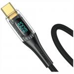 Cablu pentru incarcare si transfer de date USAMS Shadow Series US-SJ591, 2x USB-C, 100W, 5A, 480Mbps, 2m, Negru 2 - lerato.ro