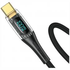 Cablu pentru incarcare si transfer de date USAMS Shadow Series US-SJ591, 2x USB-C, 100W, 5A, 480Mbps, 2m, Negru