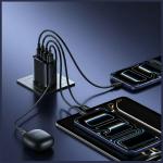 Incarcator retea USAMS T70, 2x USB-C, 2x USB-A, 10W, Negru 6 - lerato.ro