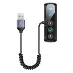 Transmitator si receptor audio USAMS US-SJ503, Bluetooth 5.0, Suport card TF, Lungime cablu 2m, Negru 2 - lerato.ro