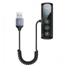 Adaptoare wireless / bluetooth, Transmitator si receptor audio USAMS US-SJ503, Bluetooth 5.0, Suport card TF, Lungime cablu 2m, Negru, lerato.ro
