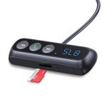 Transmitator si receptor audio USAMS US-SJ503, Bluetooth 5.0, Suport card TF, Lungime cablu 2m, Negru 4 - lerato.ro