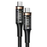 Cablu pentru incarcare si transfer de date USAMS U81, 2x USB-C, 100W, 5A, 5K / 60Hz, 40Gb/s, 6m, Negru 4 - lerato.ro