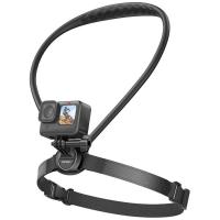 Suport pentru gat USAMS JoyGo Joy01 compatibil cu camere video sport, Reglabil, Negru