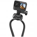 Suport pentru gat USAMS JoyGo Joy01 compatibil cu camere video sport, Reglabil, Negru 7 - lerato.ro