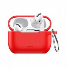 Airpods, Carcasa din silicon USAMS US-BH568 compatibila cu Apple AirPods Pro 1 / 2, Rosu, lerato.ro