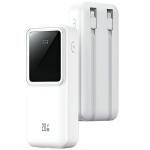 Baterie externa portabila USAMS US-CD213, 30000 mAh, Putere 20W, 1x USB-C, 1x USB-A, 1x Cablu USB-C, 1x Cablu Lightning, Quick Charge 3.0, Alb 3 - lerato.ro