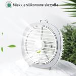 Ventilator pentru birou USAMS ZB065, 4W, 3 trepte viteza, 800mAh, Cablu USB 1.2m integrat, Gri 11 - lerato.ro