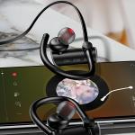 Casti wireless sport USAMS S4 US-YD004, Bluetooth 5.0, Autonomie 8h, IPX4, Negru / Rosu 4 - lerato.ro
