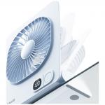 Ventilator pentru birou USAMS ZB363, 3 trepte viteza, Autonomie 6h, 2000mAh, Baza magnetica, Display LED, USB-C, Albastru 7 - lerato.ro