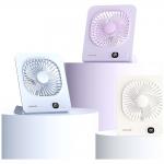 Ventilator pentru birou USAMS ZB363, 3 trepte viteza, Autonomie 6h, 2000mAh, Baza magnetica, Display LED, USB-C, Mov 6 - lerato.ro