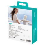 Ventilator pentru birou USAMS ZB363, 3 trepte viteza, Autonomie 6h, 2000mAh, Baza magnetica, Display LED, USB-C, Alb 9 - lerato.ro