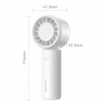 Ventilator portabil USAMS ICE01 BC Series, 500 mAh, 3 viteze, Indicator LED, USB-C, Alb 3 - lerato.ro