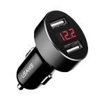 Incarcator auto USAMS US-CC045, 2xUSB-A, 2.1A, Indicator LED, Negru 2 - lerato.ro