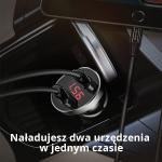 Incarcator auto USAMS US-CC045, 2xUSB-A, 2.1A, Indicator LED, Negru 5 - lerato.ro