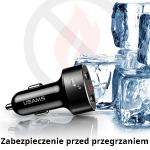 Incarcator auto USAMS US-CC045, 2xUSB-A, 2.1A, Indicator LED, Negru 8 - lerato.ro