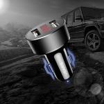 Incarcator auto USAMS US-CC045, 2xUSB-A, 2.1A, Indicator LED, Negru 9 - lerato.ro