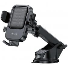 Accesorii Auto / Moto / Bicicleta, Suport auto universal USAMS One-touch ZJ091, Dashboard Mount, Rotire 360 grade, Brat ajustabil, Negru, lerato.ro