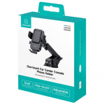 Suport auto universal USAMS One-touch ZJ091, Dashboard Mount, Rotire 360 grade, Brat ajustabil, Negru 14 - lerato.ro