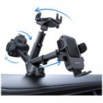 Suport auto universal USAMS One-touch ZJ091, Dashboard Mount, Rotire 360 grade, Brat ajustabil, Negru 5 - lerato.ro