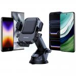 Suport auto universal USAMS One-touch ZJ091, Dashboard Mount, Rotire 360 grade, Brat ajustabil, Negru 8 - lerato.ro