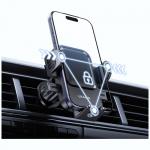 Suport auto universal USAMS One-touch ZJ090,  Air Vent Mount, Rotire 360 grade, Negru 4 - lerato.ro