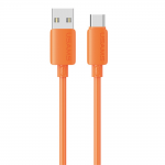 Cablu pentru incarcare si transfer de date USAMS U98 , USB-A la USB-C, 3A, 480 Mbps, 1m, Portocaliu 2 - lerato.ro