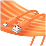 Cablu pentru incarcare si transfer de date USAMS U98 , USB-A la USB-C, 3A, 480 Mbps, 1m, Portocaliu 8 - lerato.ro
