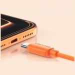Cablu pentru incarcare si transfer de date USAMS U98, USB-C la USB-C, 60W, 3A, 480 Mbps, 1m, Portocaliu 16 - lerato.ro