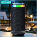 Boxa portabila wireless USAMS YX018, 10W, Bluetooth 5.4, 1500 mAh, Autonomie 4h, Iluminare RGB, USB-C, Negru 3 - lerato.ro