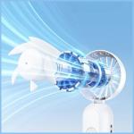 Ventilator portabil USAMS ZB365, 1200 mAh, 1 viteza, Pliabil, USB-C, Violet 4 - lerato.ro