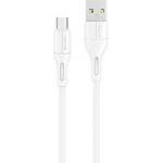 Cablu pentru incarcare si transfer de date USAMS U68, USB la Micro-USB, 2A, 1m, Alb 2 - lerato.ro