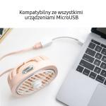 Ventilator pentru birou USAMS US-ZB065, 3 viteze, Lumina de veghe, Lungime cablu 1.2m, Roz 5 - lerato.ro