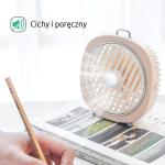 Ventilator pentru birou USAMS US-ZB065, 3 viteze, Lumina de veghe, Lungime cablu 1.2m, Roz 10 - lerato.ro