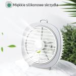 Ventilator pentru birou USAMS US-ZB065, 3 viteze, Lumina de veghe, Lungime cablu 1.2m, Roz 12 - lerato.ro