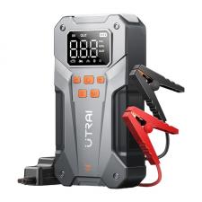 Redresor auto UTRAI JS20 cu clesti pentru pornire motor diesel / benzina, 10000mAh, 800A, Afisaj LCD, Functie de compresor 150 PSI / powerbank / lanterna, 2x USB-A / 1x USB-C, Silver