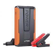 Redresor auto UTRAI T1 cu clesti pentru pornire motor diesel / benzina, 13200mAh, 800A, Afisaj LED, Functie de powerbank, USB-C, Negru / Portocaliu