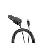 Incarcator auto Ventev, 1xUSB, 1 Cablu MicroUSB, 2.4A, Negru 2 - lerato.ro