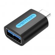 Adaptor Vention CDUB0, USB 3.0 mama la USB-C tata, Negru