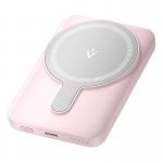 Baterie externa portabila Vention FHSP0, 5000 mAh, 20W, Wireless 15W, USB-C, Roz 2 - lerato.ro