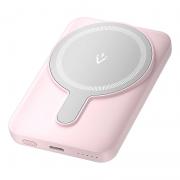 Baterie externa portabila Vention FHSP0, 5000 mAh, 20W, Wireless 15W, USB-C, Roz